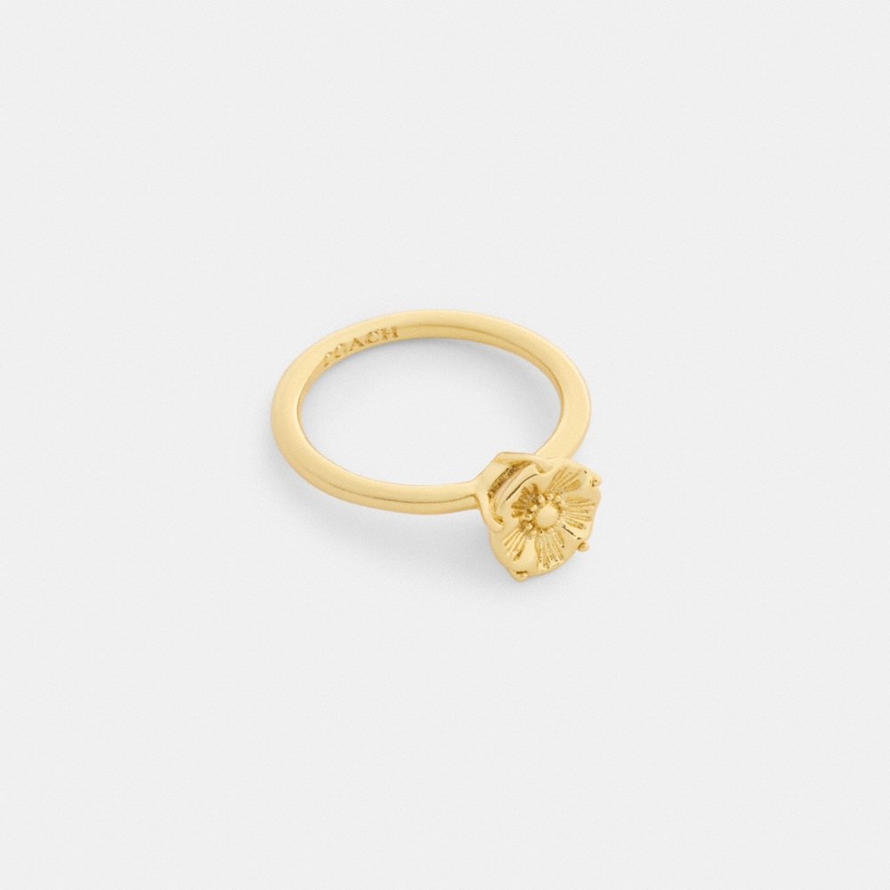 Coach Outlet Tea Rose Solitaire Ring - Preorder