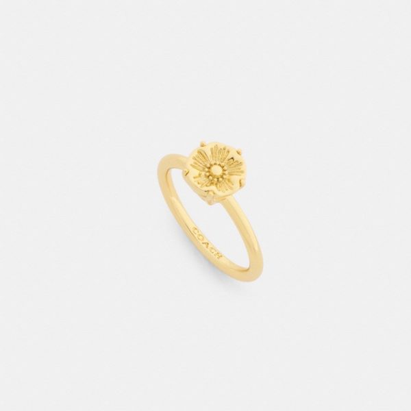 Coach Outlet Tea Rose Solitaire Ring - Preorder