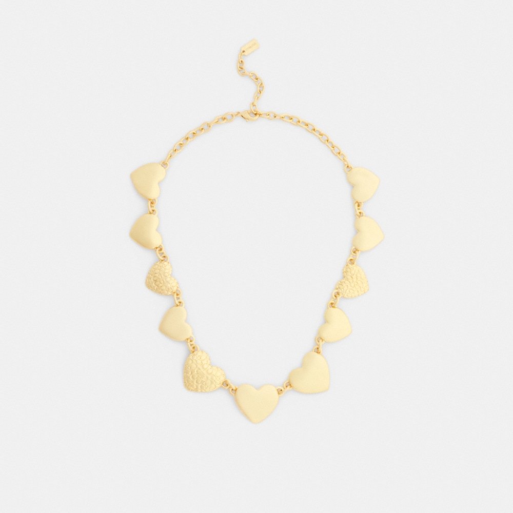 Coach Outlet Signature Heart Statement Necklace - Preorder