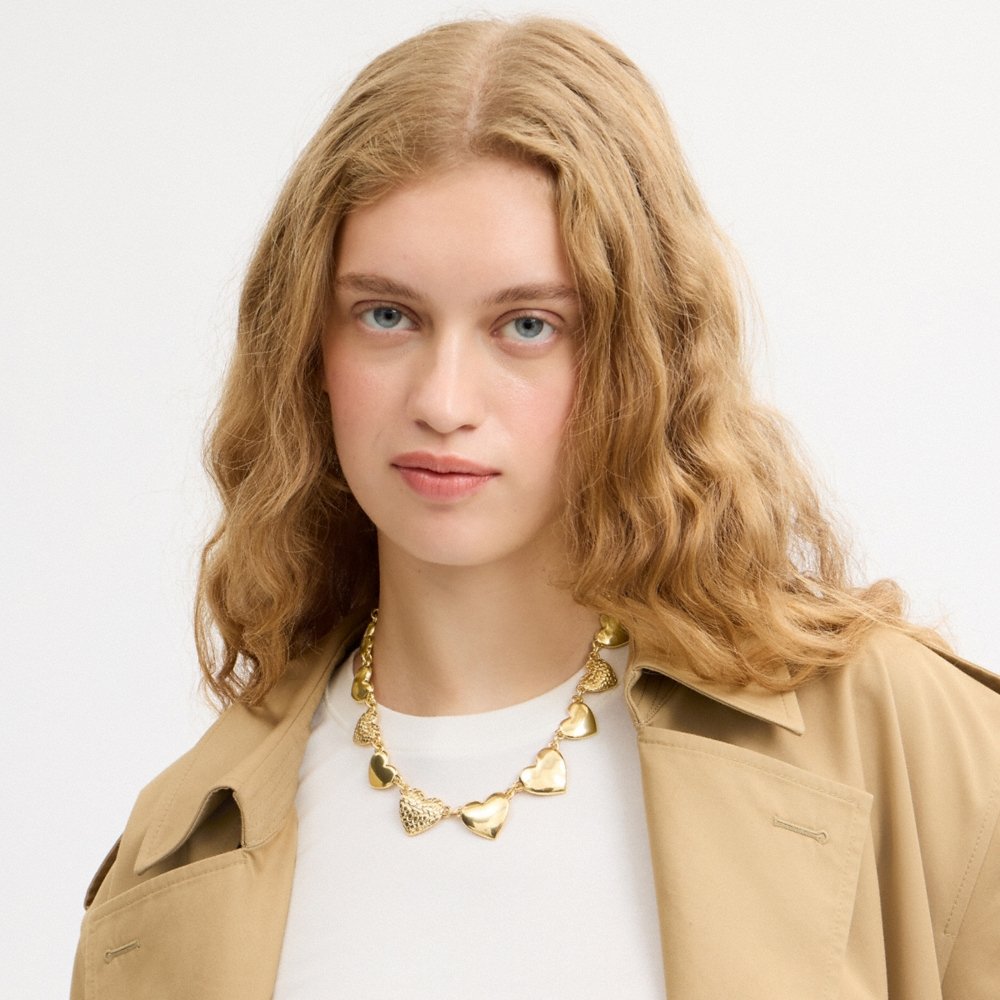 Coach Outlet Signature Heart Statement Necklace - Preorder
