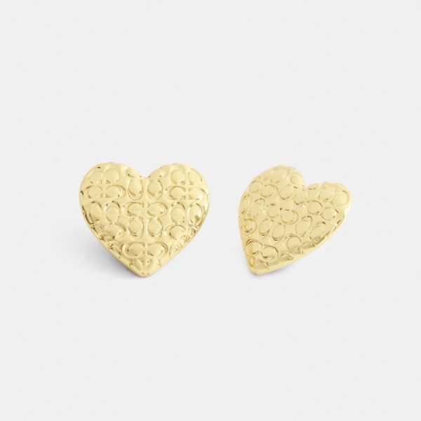 Coach Outlet Signature Heart Statement Earrings - Preorder