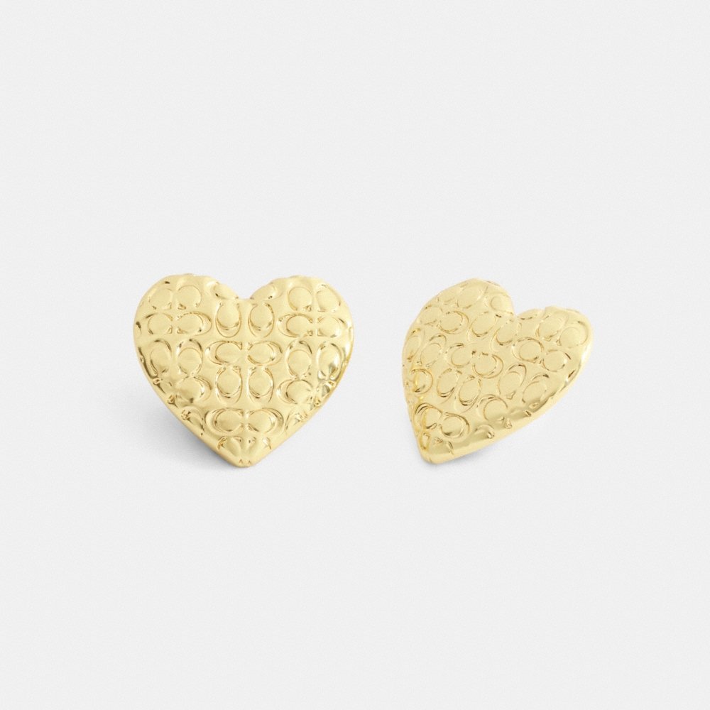 Coach Outlet Signature Heart Statement Earrings - Preorder