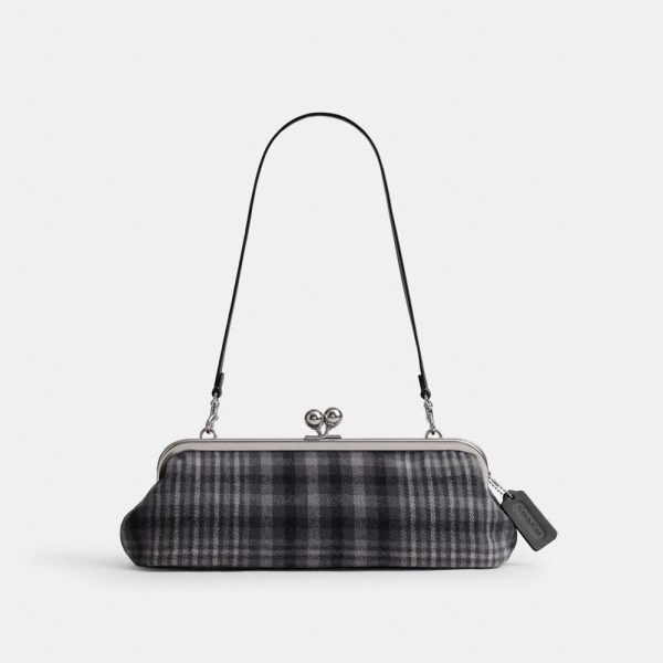 Coach Kisslock Frame Bag 30 With Plaid - Preorder
