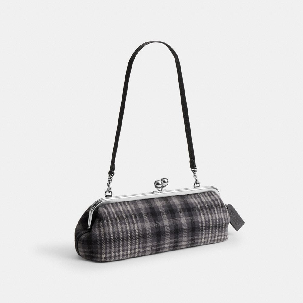 Coach Kisslock Frame Bag 30 With Plaid - Preorder