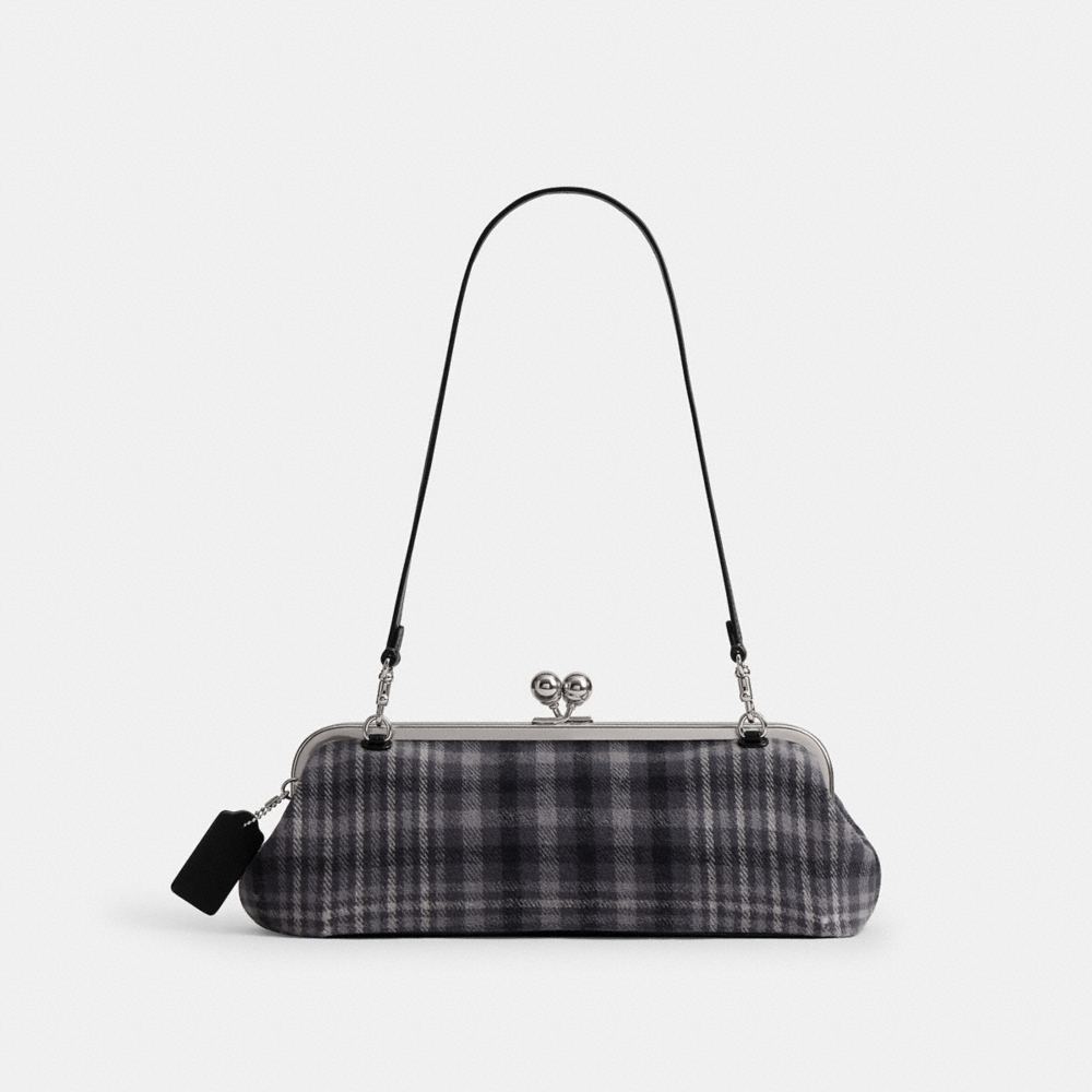 Coach Kisslock Frame Bag 30 With Plaid - Preorder