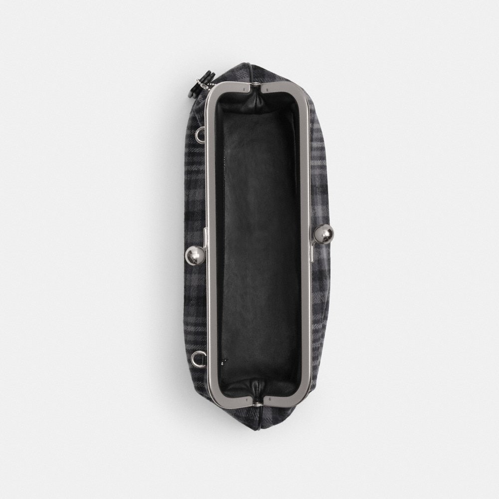 Coach Kisslock Frame Bag 30 With Plaid - Preorder