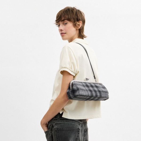 Coach Kisslock Frame Bag 30 With Plaid - Preorder