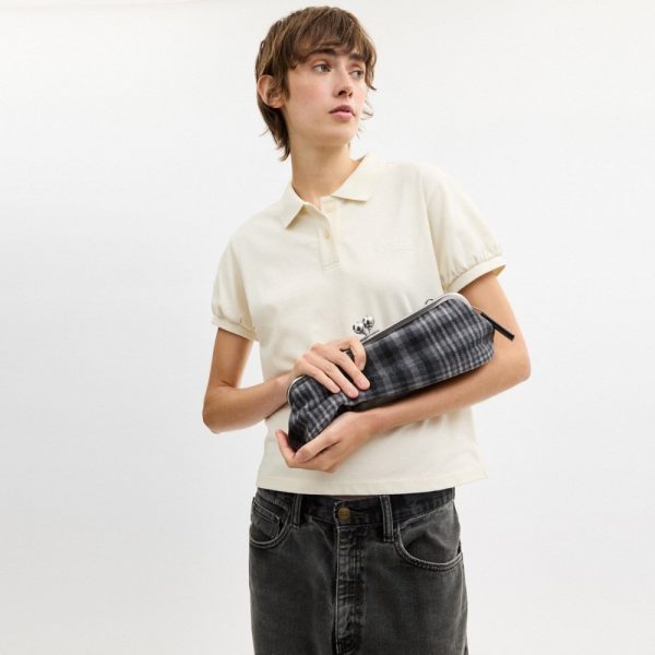 Coach Kisslock Frame Bag 30 With Plaid - Preorder