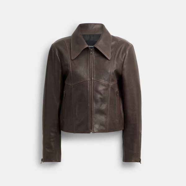 Coach Shrunken Leather Jacket - Preorder
