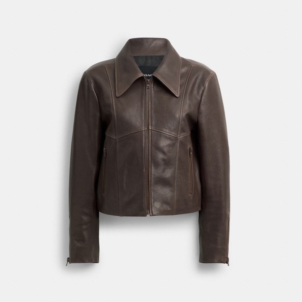 Coach Shrunken Leather Jacket - Preorder