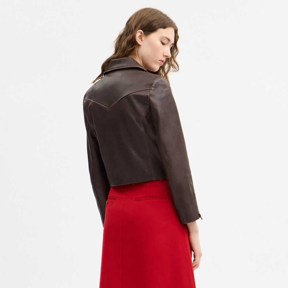 Coach Shrunken Leather Jacket - Preorder