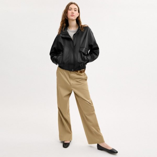 Coach Funnel Neck Leather Blouson - Preorder