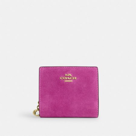 Coach Outlet Snap Wallet - Preorder — Brass/Magenta