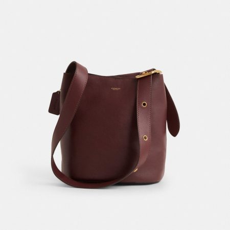Coach Restored Bleecker Bucket Bag - Preorder — Brass/Merlot