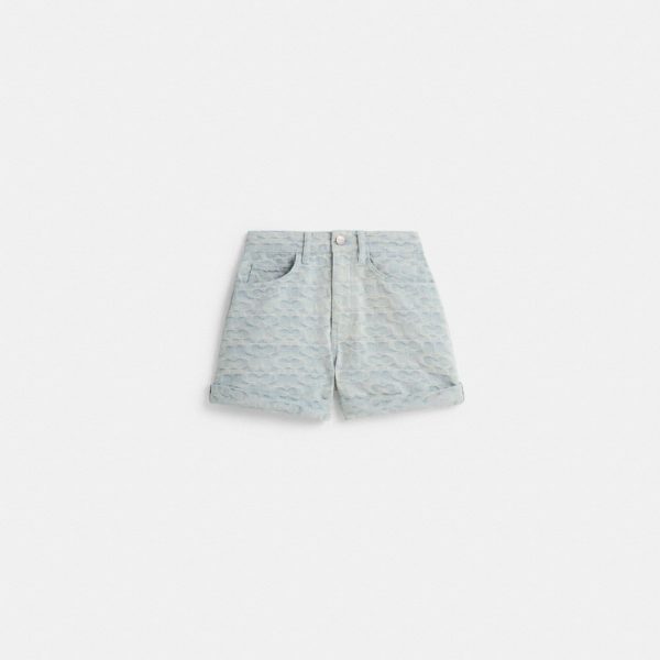 Coach Restored Signature Denim Shorts - Preorder