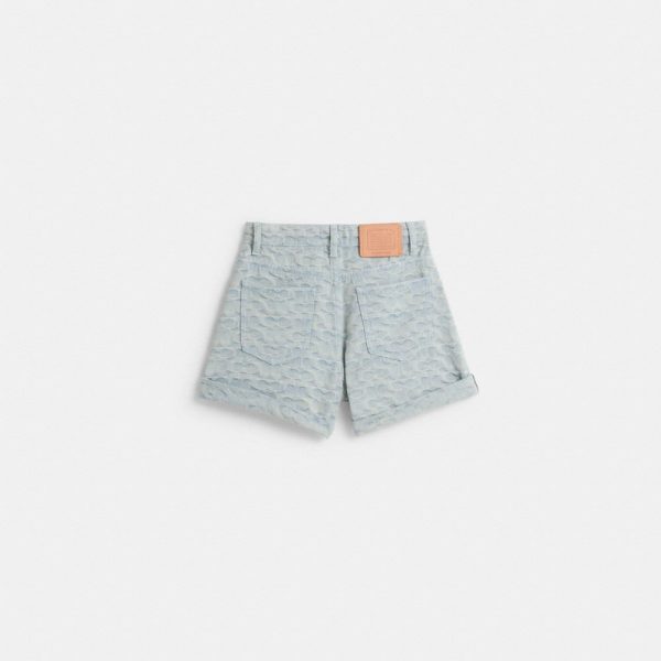 Coach Restored Signature Denim Shorts - Preorder