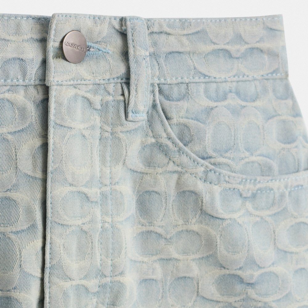 Coach Restored Signature Denim Shorts - Preorder