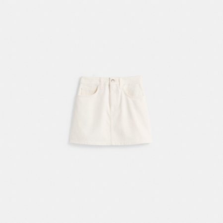 Coach Restored Denim Skirt - Preorder — White