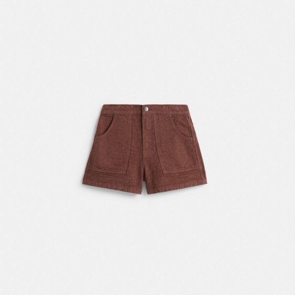 Coach Restored Signature Jacquard Denim Shorts - Preorder