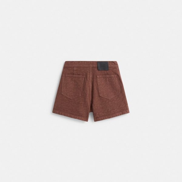Coach Restored Signature Jacquard Denim Shorts - Preorder