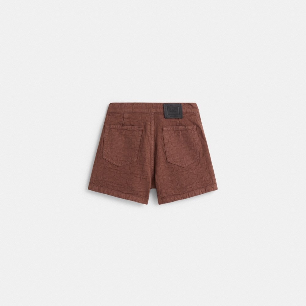 Coach Restored Signature Jacquard Denim Shorts - Preorder