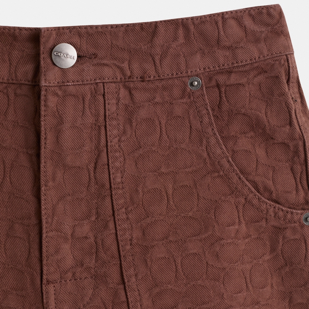 Coach Restored Signature Jacquard Denim Shorts - Preorder
