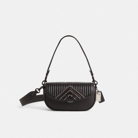 Coach Custom Emmy Saddle Bag 23 - Preorder — Matte Black/Black