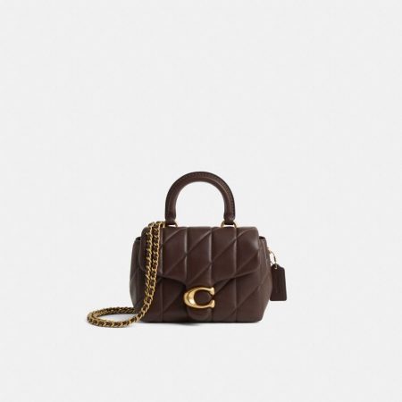 Coach Restored Tabby Top Handle Bag With Quilting - Preorder — Brass/Maple