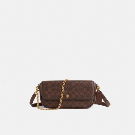 Coach Restored Brook Flap Chain Bag In Signature Canvas - Preorder — Brass/Maple
