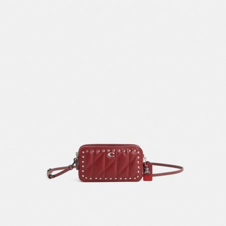 Coach Custom Kira Crossbody Bag With Pillow Quilting - Preorder — Light Antique Brass/Dark Ruby