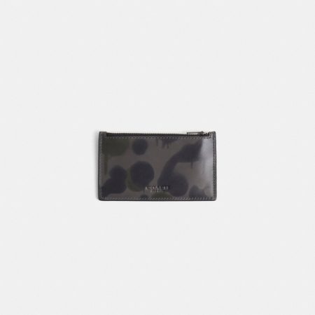 Coach Restored Zip Card Case - Preorder — Charcoal