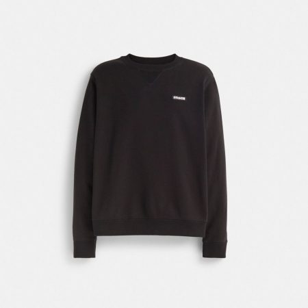 Coach Restored Essential Crewneck - Preorder — Solid Black