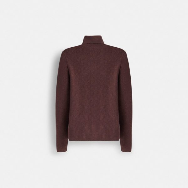 Coach Restored Lurex Signature Turtleneck Sweater - Preorder