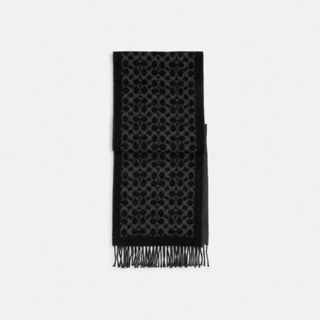 Coach Restored Signature Bicolor Muffler - Preorder — Black