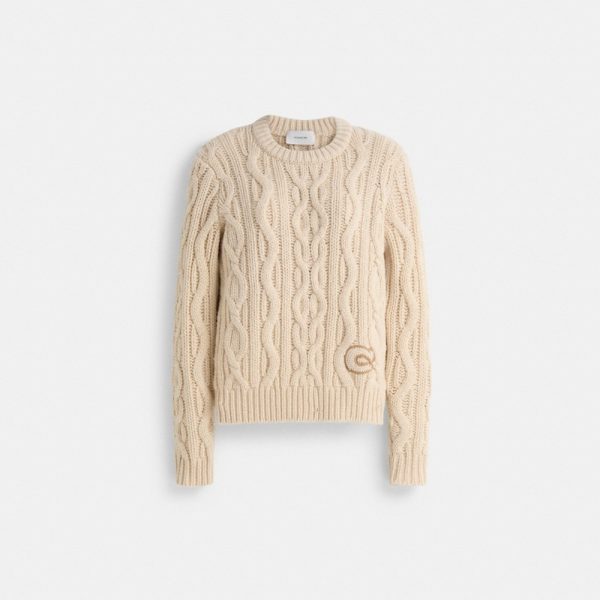 Coach Restored Cable Knit Crewneck Sweater - Preorder