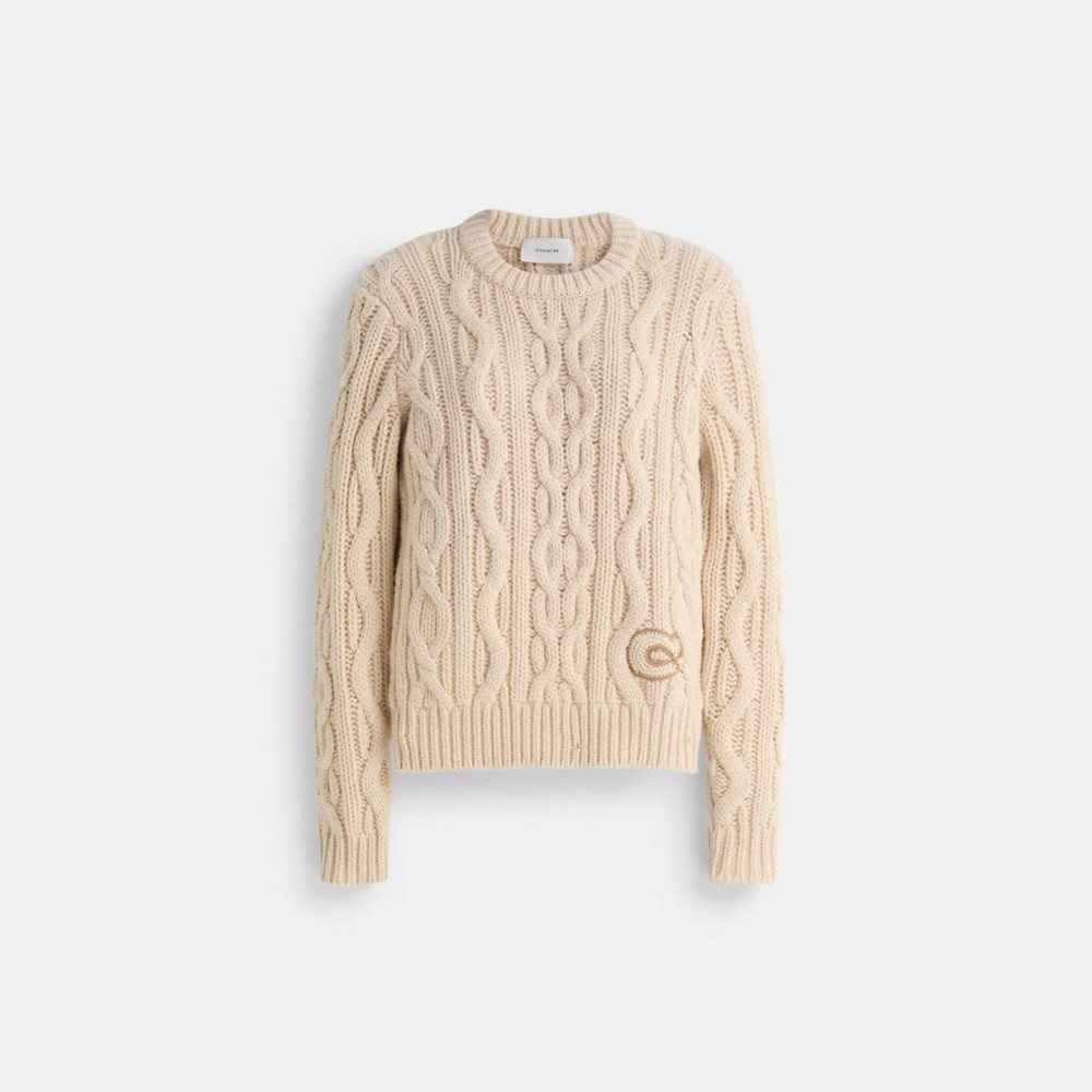 Coach Restored Cable Knit Crewneck Sweater - Preorder