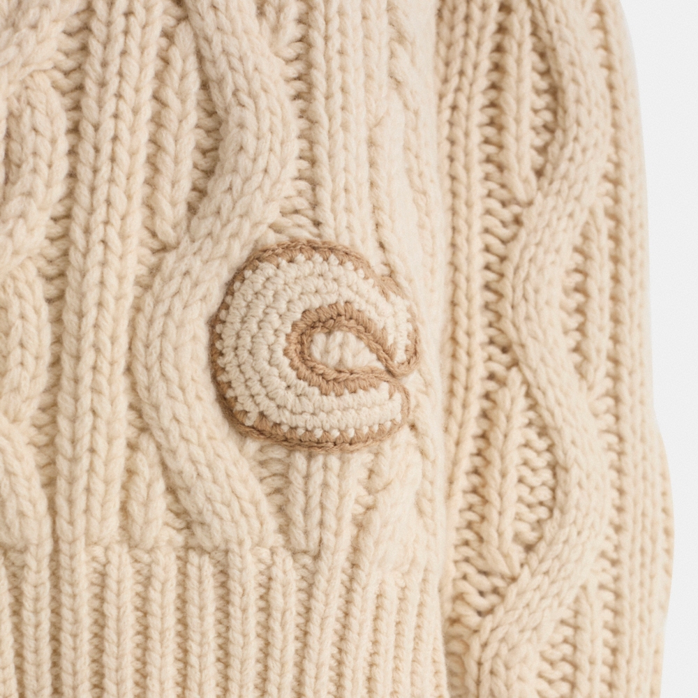 Coach Restored Cable Knit Crewneck Sweater - Preorder