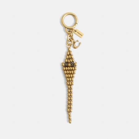 Coach Restored Beaded Snake Bag Charm - Preorder — Brass/Brass