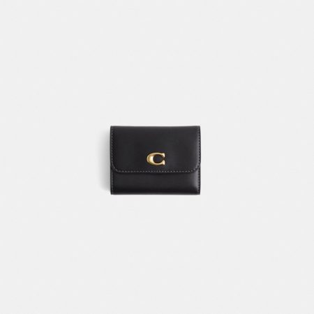 Coach Restored Essential Card Holder Wallet - Preorder — Brass/Black