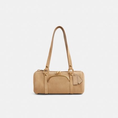 Coach Restored Kisslock Barrel Bag 28 - Preorder — Brass/Soul