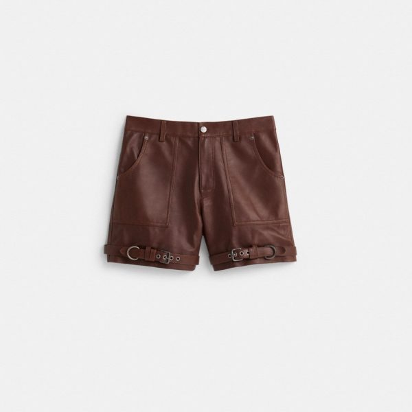 Coach Restored Distressed Leather Shorts - Preorder