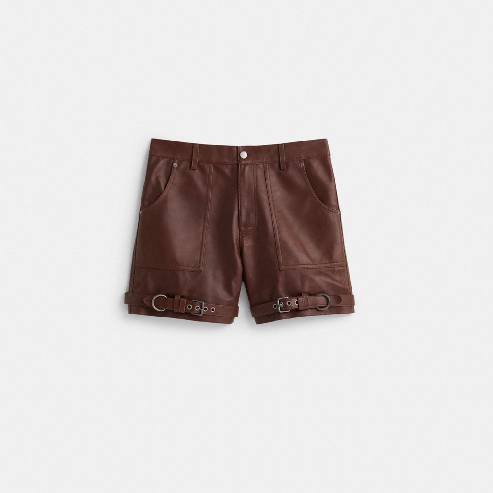 Coach Restored Distressed Leather Shorts - Preorder