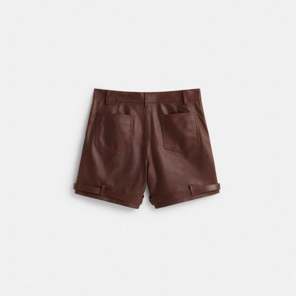 Coach Restored Distressed Leather Shorts - Preorder