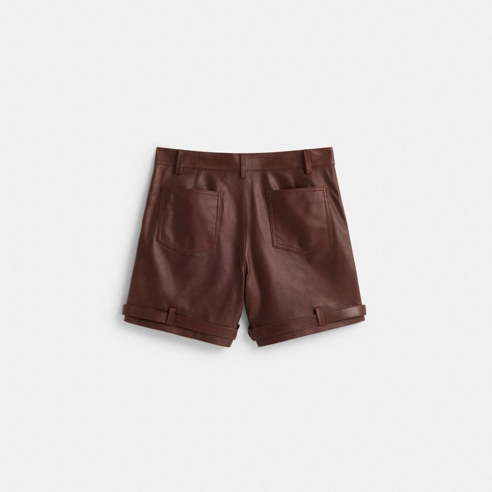 Coach Restored Distressed Leather Shorts - Preorder