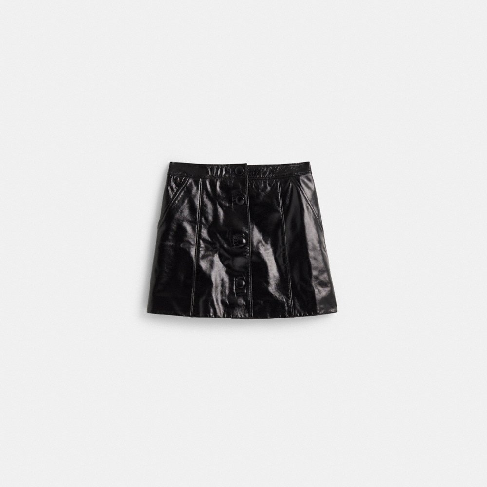 Coach Restored Patent Leather Mini Skirt - Preorder