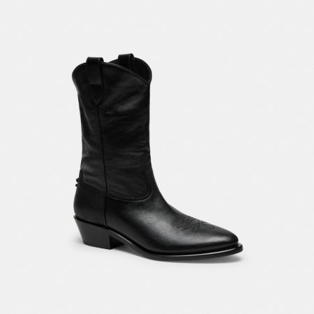 Coach Buy Now Cowboy Boot - Preorder — Black