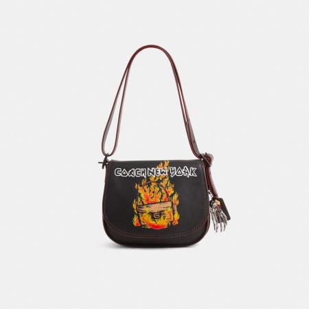 Coach Custom Saddle 23 - Preorder — Black/Oxblood/Matte Black