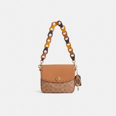 Coach Custom Cassie Crossbody Bag 19 In Signature Canvas - Preorder — Brass/Tan/Rust