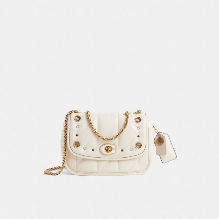 Coach Custom Pillow Madison Shoulder Bag With Quilting - Preorder — Brass/Chalk