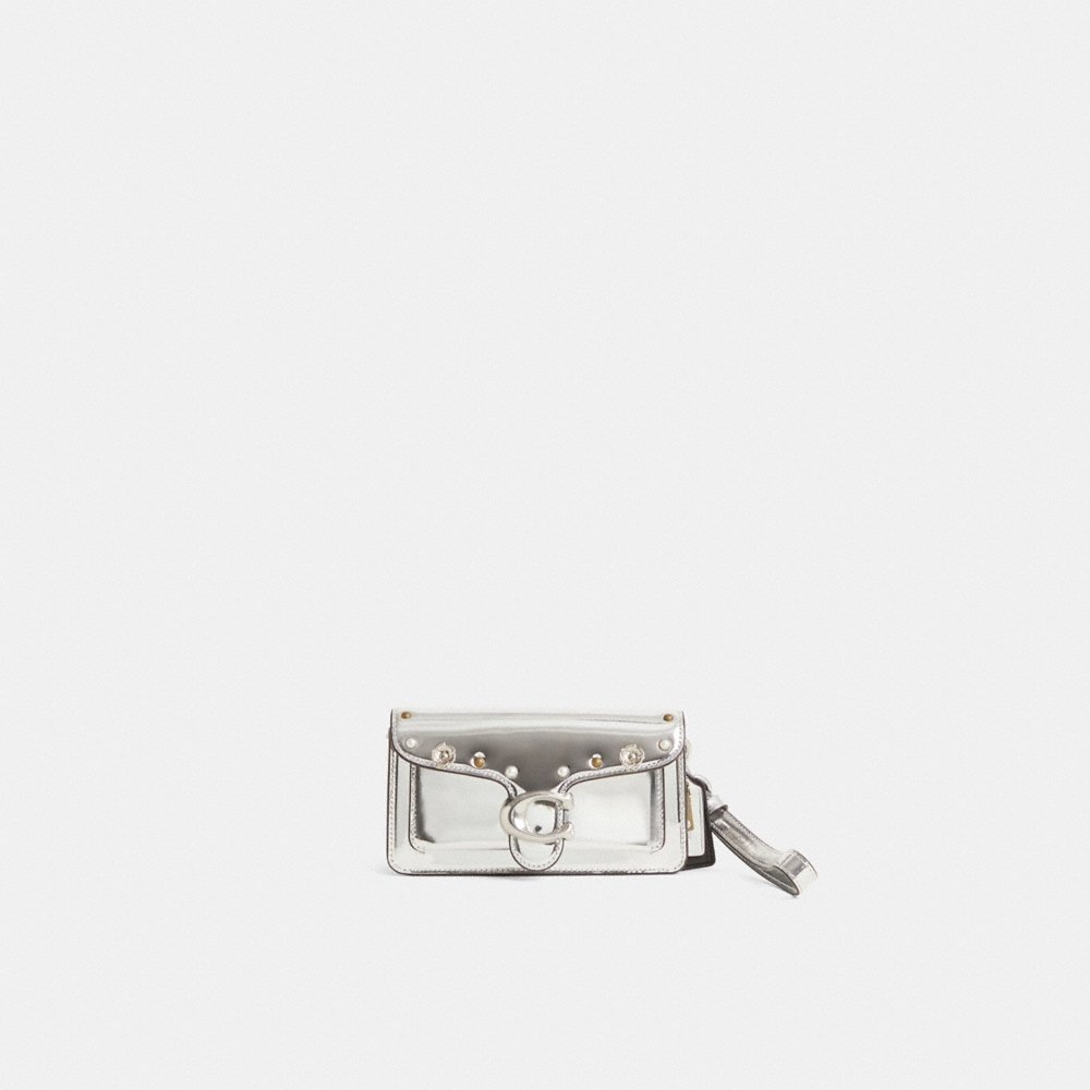 Coach Custom Tabby Wristlet In Silver Metallic - Preorder